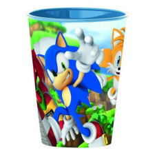 Sonic, a sündisznó műanyag pohár - 260 ml - kék babaétkészlet