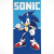 Sonic, a sündisznó Ready to Run fürdőlepedő, strandtörölköző 70x140cm (Fast Dry)