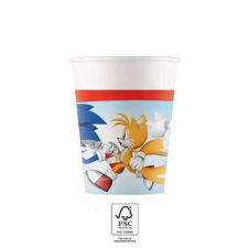 Sonic a sündisznó Sega papír pohár 8 db-os 200 ml FSC party kellék