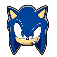 Sonic a sündisznó Smirk formapárna, díszpárna 29x35 cm lakástextília