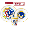 Sonic, a sündisznó Sonic a sündisznó Rings csúszásmentes étkészlet, micro műanyag szett