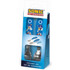 Sonic a sündisznó Speed fém ergo evőeszköz készlet - 2 darabos babaétkészlet