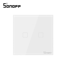 Sonoff Dupla Érintőkapcsoló T1EU2C, Wi-Fi + RF, Mobiltelefon-vezérlés, villanyszerelés