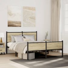 sonoma tölgy színű fém ágykeret matrac nélkül 140 x 190 cm ágy és ágykellék