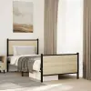  sonoma tölgy színű fém ágykeret matrac nélkül 75 x 190 cm