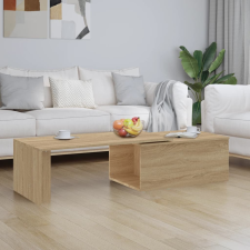  sonoma tölgy színű szerelt fa dohányzóasztal 150 x 50 x 35 cm bútor