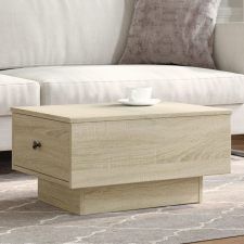 sonoma tölgy színű szerelt fa dohányzóasztal 60 x 45 x 31 cm bútor