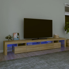  Sonoma-tölgy színű TV-szekrény LED-lámpákkal 260x36,5x40 cm bútor