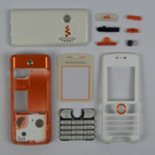 Sony Ericsson W200 komplett ház, Előlap, fehér mobiltelefon, tablet alkatrész