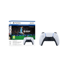 Sony PlayStation 5 DualSense Wireless Controller - Fekete/Fehér + EA Sports FC 24 videójáték kiegészítő