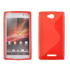 Sony Xperia C C2305, Szilikon tok, S-Case, piros