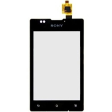 Sony Xperia E C1505, Érintőplexi, fekete mobiltelefon, tablet alkatrész