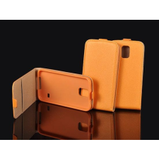 Sony Xperia M4 Aqua E2303 narancssárga szilikon keretes vékony flip tok tok és táska