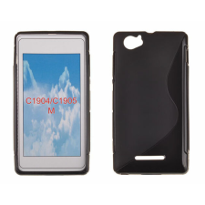 Sony Xperia M C1905, Szilikon tok, S-Case, fekete tok és táska