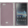 Sony Xperia Miro ST23i, Szilikon tok, S-Case, lila