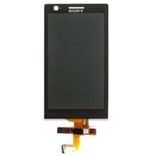 Sony Xperia P LT22, LCD kijelző érintőplexivel, fekete mobiltelefon, tablet alkatrész