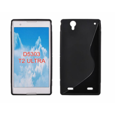 Sony Xperia T2 Ultra D5322, Szilikon tok, S-Case, fekete tok és táska