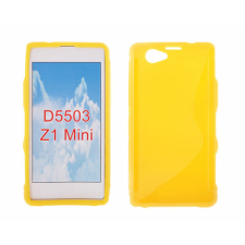 Sony Xperia Z1 Mini D5503, Szilikon tok, S-Case, sárga tok és táska