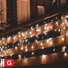 Sorolható fényfüggöny, 200LED, melegfehér, kültéri karácsonyfa izzósor