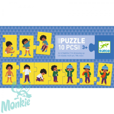  Sorozatkirakó puzzle - Öltözködés, 10 db-os - I am dressing up puzzle, kirakós