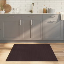  sötétbarna bambusz négyzet alakú szőnyeg 100 x 100 cm lakástextília