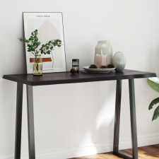  sötétbarna kezelt tömör asztallap 120x60x(2-4) cm bútor