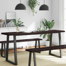  sötétbarna kezelt tömör asztallap 180x50x(2-4) cm bútor