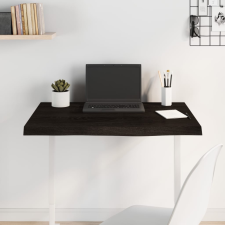 sötétbarna kezelt tömör tölgyfa asztallap 100x40x2 cm bútor