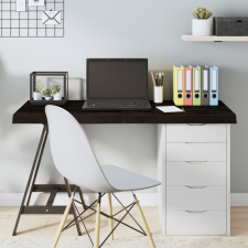  sötétbarna kezelt tömör tölgyfa asztallap 120x60x(2-6) cm bútor