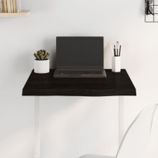  sötétbarna kezelt tömör tölgyfa asztallap 60x60x(2-4) cm bútor