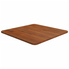  sötétbarna kezelt tömör tölgyfa négyzet asztallap 50x50x1,5cm bútor