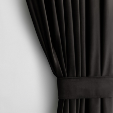  Sötétítő függöny VELVET szín fekete stílus klasszikus szalag anyag bársony 140x245 AmeliaHome lakástextília