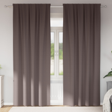  Sötétítő függönyök 2 pcs sötétbarna 245 x 140 cm Poliészter lakástextília