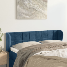  sötétkék bársony fejtámla 147x23x78/88 cm ágy és ágykellék