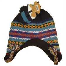  Sötétkék, mintás gyerek sapka – 3-12 hó gyerek sapka