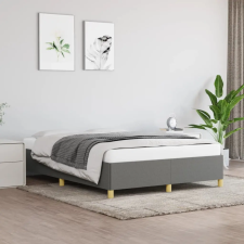  sötétszürke szövet ágykeret matrac nélkül 140 x 190 cm ágy és ágykellék
