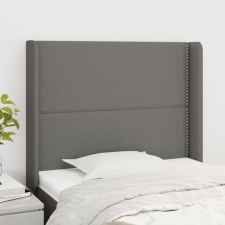 sötétszürke szövet fejtámla szárnyakkal 83x16x118/128 cm ágy és ágykellék