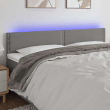  Sötétszürke szövet LED-es fejtámla 180x5x78/88 cm ágy és ágykellék