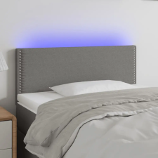  Sötétszürke szövet LED-es fejtámla 90x5x78/88 cm ágy és ágykellék