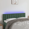  sötétzöld bársony LED-es fejtámla 144x5x78/88 cm