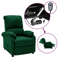  sötétzöld szövet felállást segítő dönthető fotel bútor