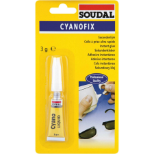 Soudal Cyanofix 84A pillanatragasztó 3g bliszteres barkácsolás, csiszolás, rögzítés