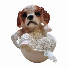  Spániel a csészében szobor / persely dekoráció