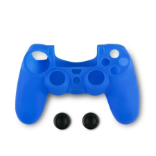 Spartan Gear PS4 DualShock 4 kontroller szilikon borítás és analóg kupak kék-fekete (072237) videójáték kiegészítő