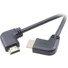 SpeaKa Professional HDMI kábel, nagy sebességű átvitelhez, könyök dugós kivitelű 1,5m fekete SpeaKa Professional 325346 (SP-1301384) kábel és adapter
