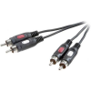 SpeaKa Professional RCA Audio Csatlakozókábel [2x RCA dugó - 2x RCA dugó] 2.50 m Fekete (SP-7869768)