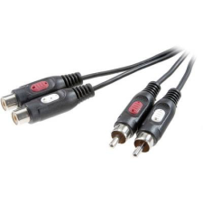 SpeaKa Professional RCA Audio Hosszabbítókábel [2x RCA dugó - 2x RCA alj] 10.00 m Fekete kábel és adapter