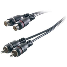 SpeaKa Professional RCA audio kábel, 2x RCA dugó - 2x RCA aljzat, 3 m, fekete, SpeaKa Professional 325095 kábel és adapter