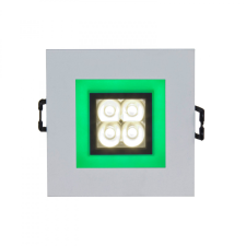 spectrumLED FIALE 4LED 4X1W 30deg 230V SQUARE WW LED SPOT GREEN FRAME világítás