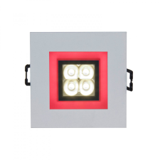 spectrumLED FIALE 4LED 4X1W 30deg 230V SQUARE WW LED SPOT RED FRAME világítás